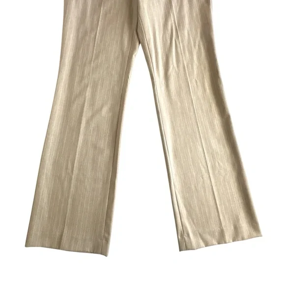 Beige Pinstripe Dress Pants - Picture 14 of 16